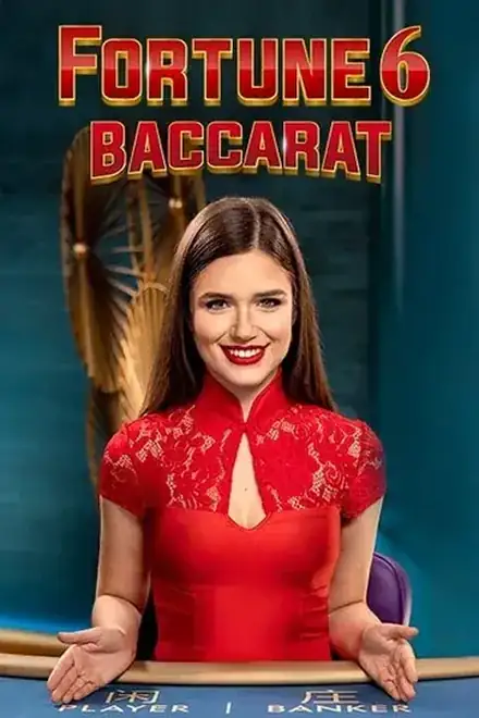 Livetafel Fortune 6 Baccarat met een bijweddenschap op de zes