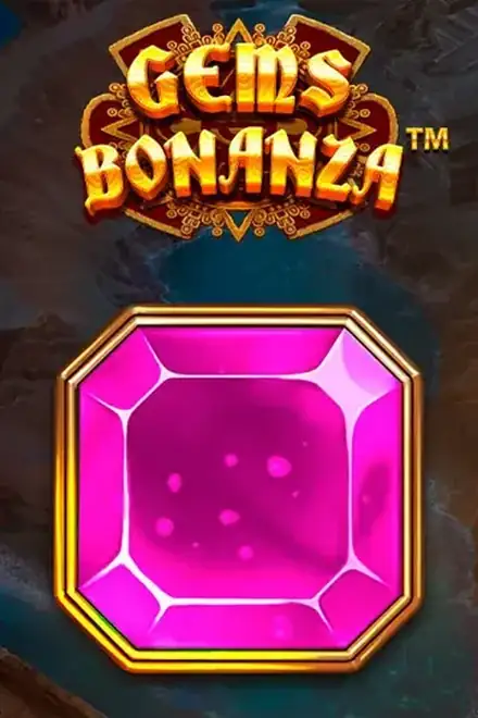 Gokkast Gems Bonanza met een raster van edelstenen in acht rijen