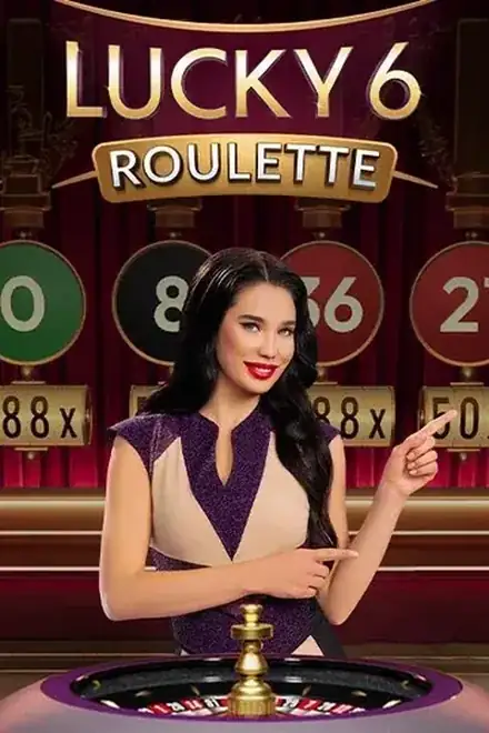 Livetafel Lucky 6 Roulette met uitgelichte geluksnummers