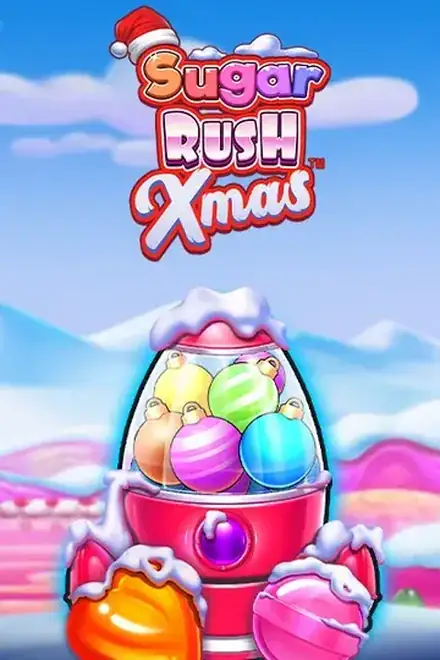 Gokkast Sugar Rush Xmas met een raster vol berijpte snoepjes bij Vipz Casino